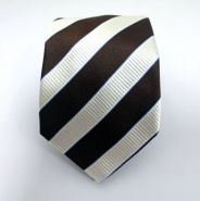 Cravatta in seta italiana 100%, di colore bianco e nero, firmata Andrew\'s Ties